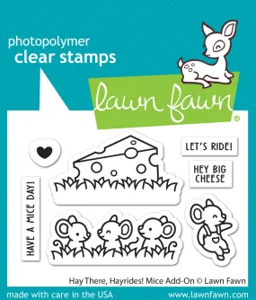 LAWN FAWN: Hay There, Hayrides! Mice Add-On | Stamp