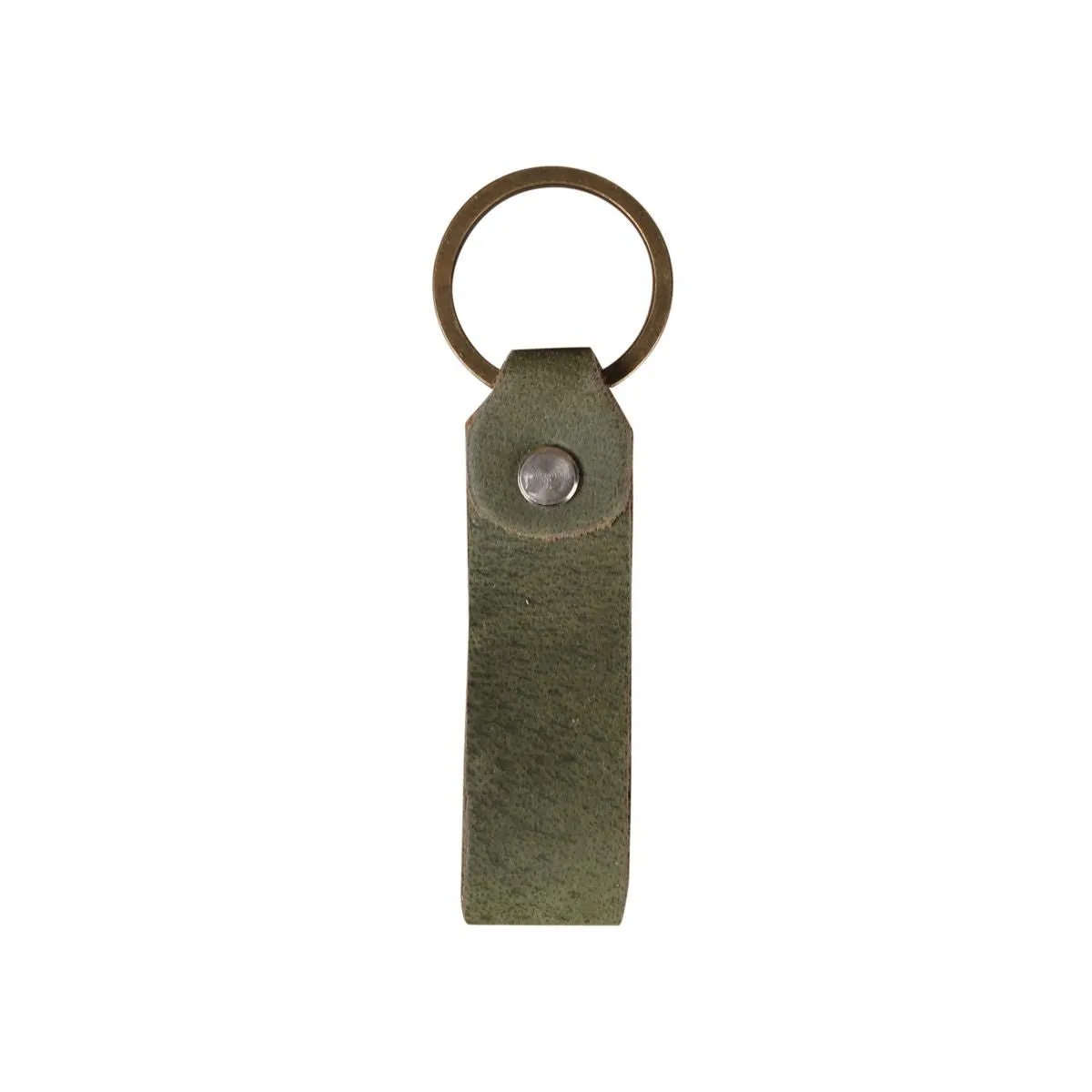 Leather Keychain Loop Style- Black Matte
