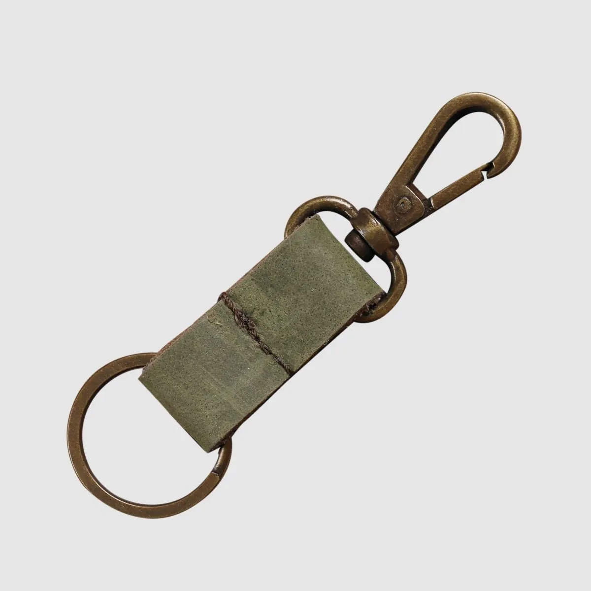 Leather Keychain Sturdy Style- Black Matte