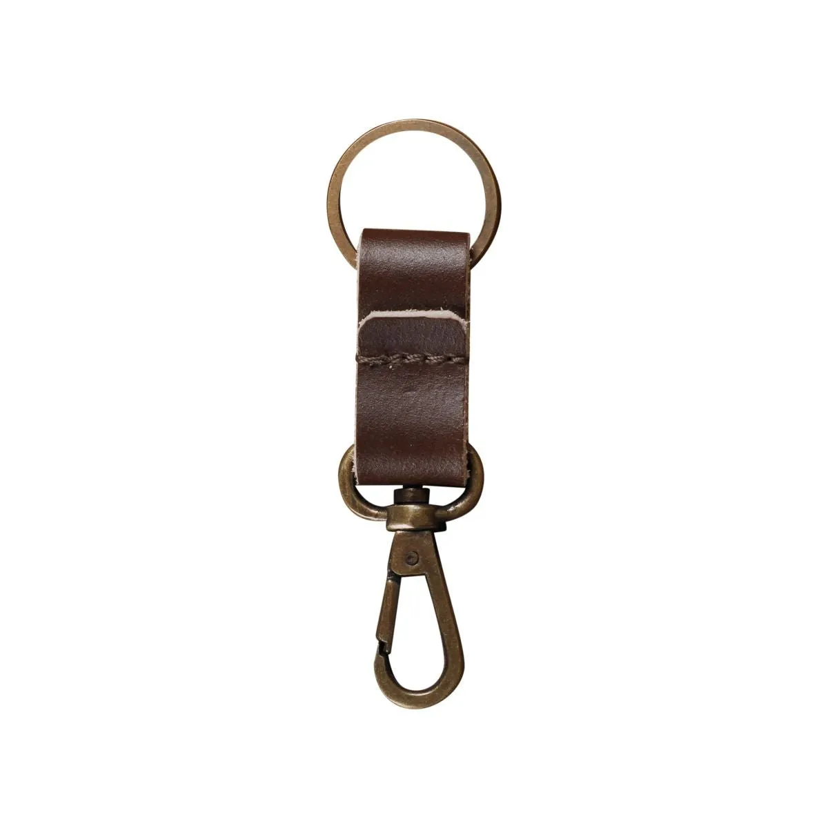 Leather Keychain Sturdy Style- Black Matte