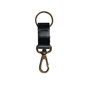 Leather Keychain Sturdy Style- Black Matte