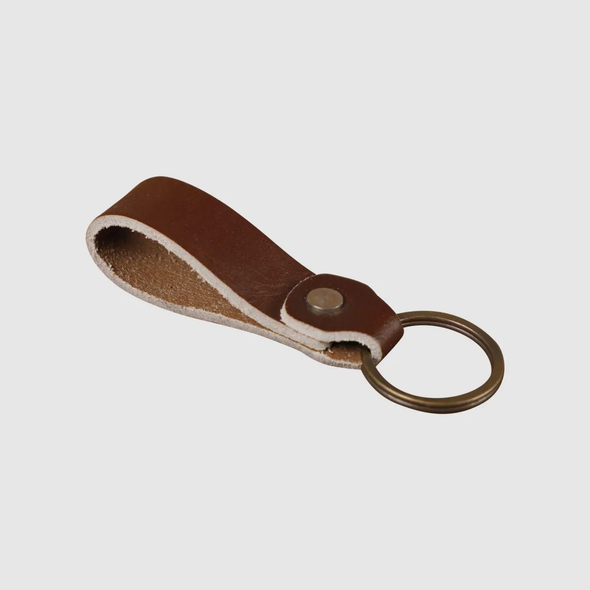Leather Keychain Sturdy Style- Black Matte
