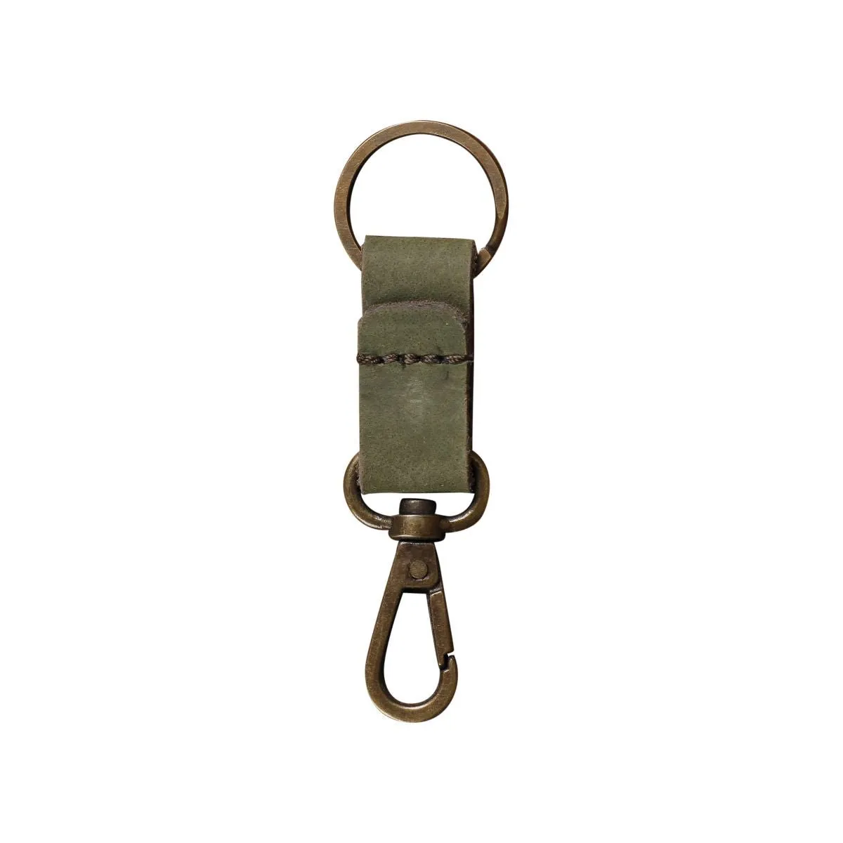 Leather Keychain Sturdy Style- Black Matte