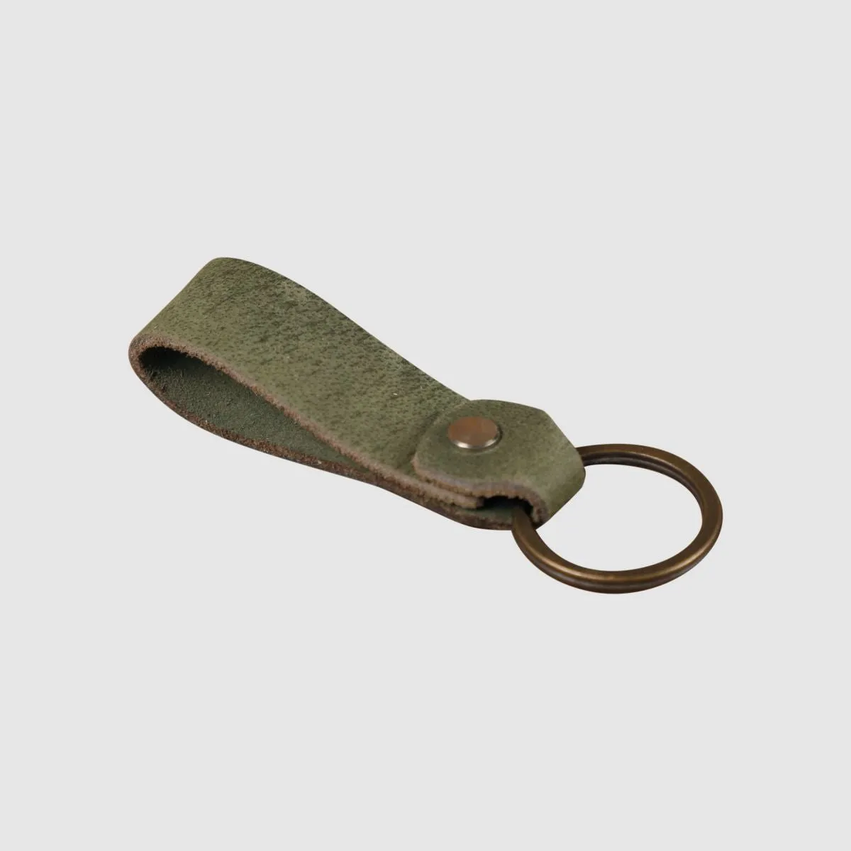 Leather Keychain Sturdy Style- Black Matte