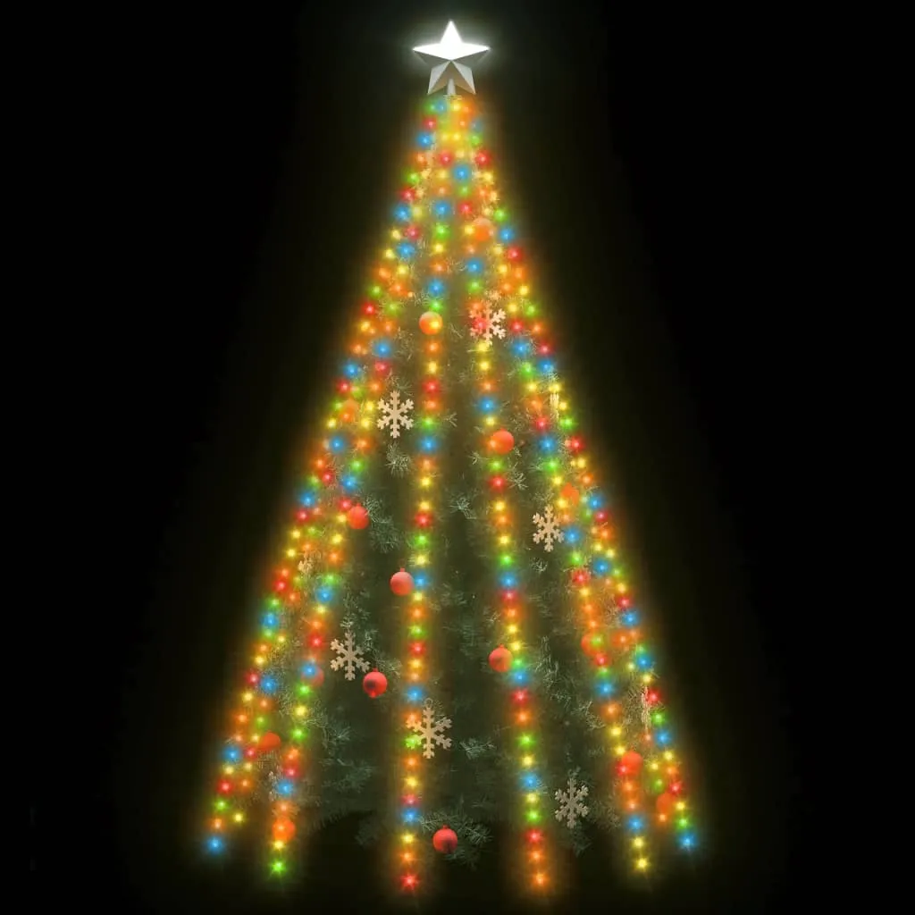 Lichterkette mit 500 LEDs Bunt 500 cm Innen Außen