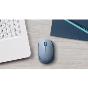 Logitech M171 Wireless Mouse - Optical - Wireless - Radio Frequency - 2.40 GHz - Blue Grey - USB - 1000 dpi - Scroll Wheel - 3 Button(s) - Symmetrical