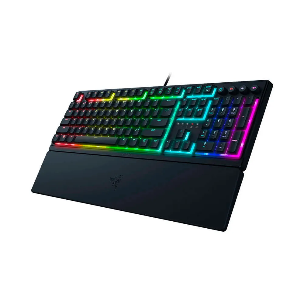 Low-profile mechanical membrane gaming keyboard Razer Ornata V3, wired