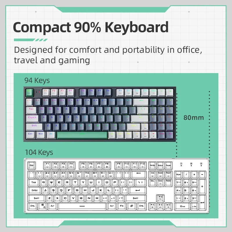 MACHENIKE K500 Gaming Mechanical Keyboard- Wired Hot Swap Keyboard