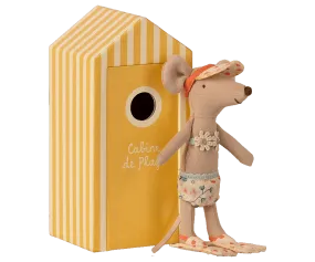 Maileg Beach Mice - big sister in cabin de plage