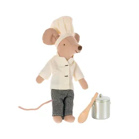 Maileg Chef Mouse with Soup Pot & Spoon