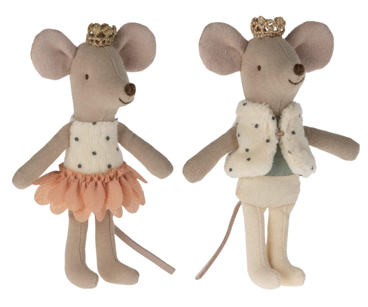 Maileg Royal Twins Mice, Little Sister and Brother in Matchbox