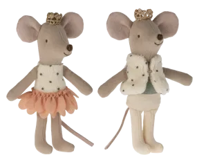 Maileg Royal Twins Mice, Little Sister and Brother in Matchbox