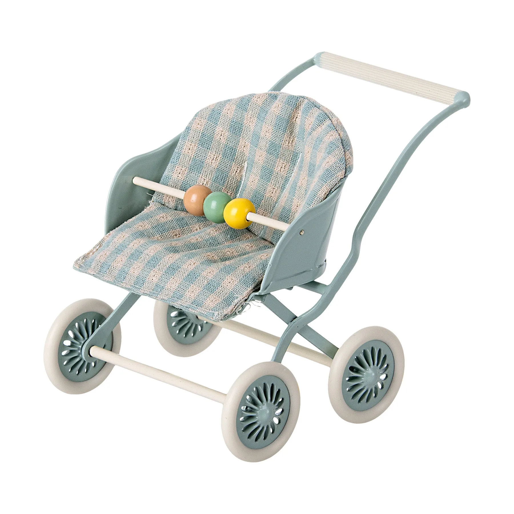 Maileg Stroller, Baby Mice - Mint