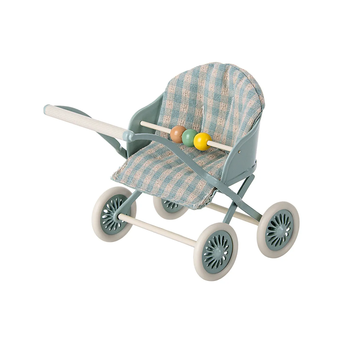 Maileg Stroller, Baby Mice - Mint