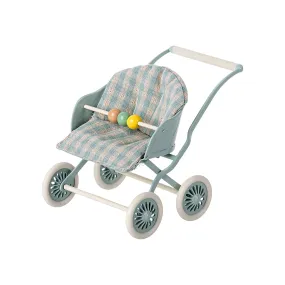 Maileg Stroller, Baby Mice - Mint