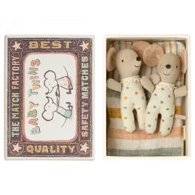 Maileg Twin Baby Mice in a Matchbox