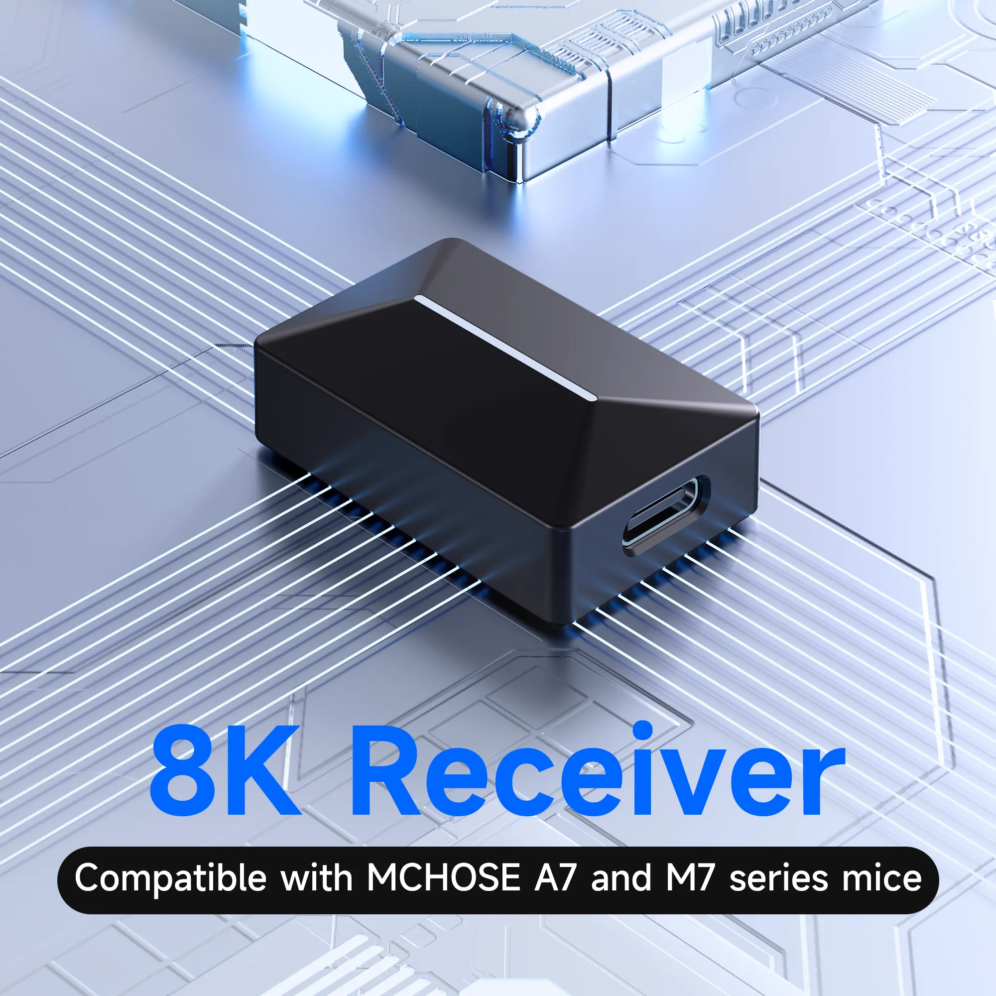 MCHOSE A5/M7/A7 Series 4K/8K Receiver for Wireless Mouse