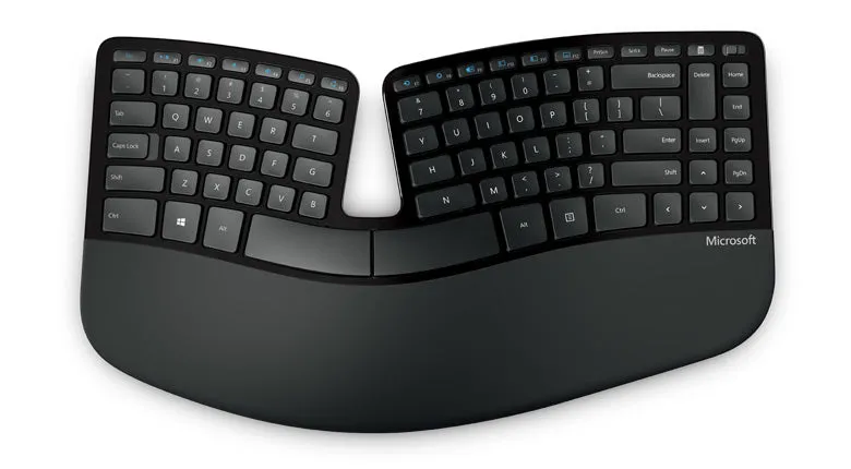 Microsoft Sculpt Ergonomic Desktop Wireless Keyboard and Mouse, 2.4GHz RF, USB - L5V-00001