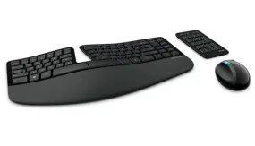 Microsoft Sculpt Ergonomic Desktop Wireless Keyboard and Mouse, 2.4GHz RF, USB - L5V-00001