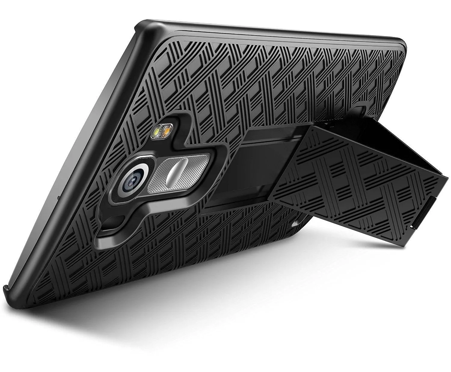 Motorola Droid Turbo 2 Case, Slim Rotating Swivel Clip Holster Shell Combo Case for Motorola Turbo 2 - Black