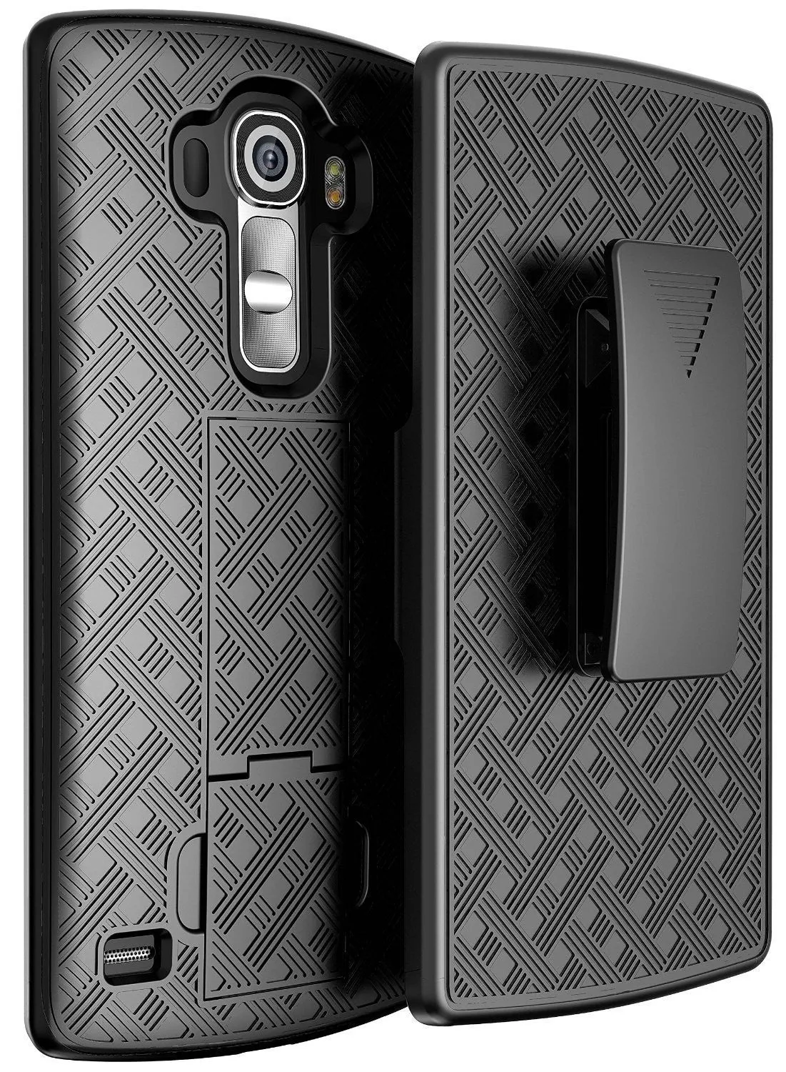 Motorola Droid Turbo 2 Case, Slim Rotating Swivel Clip Holster Shell Combo Case for Motorola Turbo 2 - Black