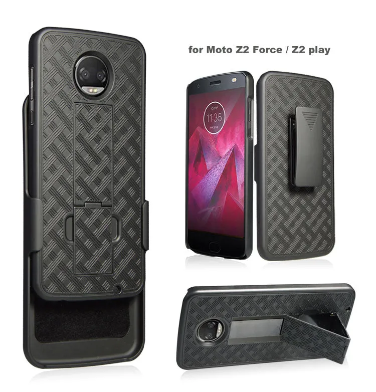 Motorola Moto Z2 Play Case, Moto Z2 Play Case, Slim Rotating Swivel Clip Rugged Holster Shell Combo Case Cover for Moto Z2 Play