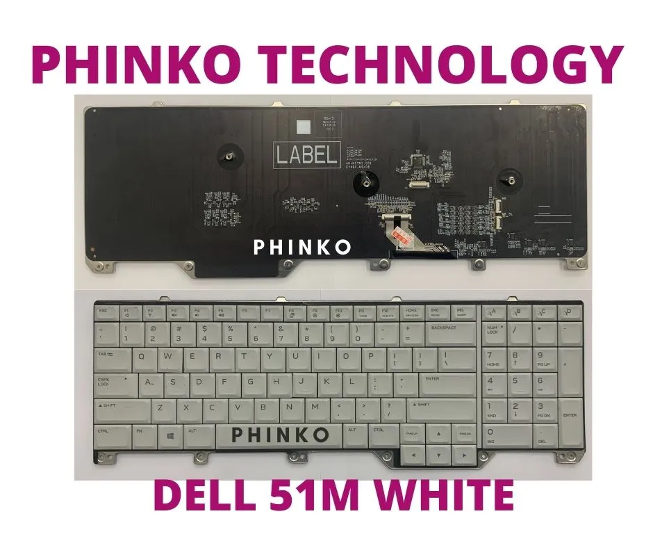 NEW GENUINE DELL ALIENWARE AREA 51M US ENGLISH KEYBOARD PN XN2XW 0XN2XW WHITE