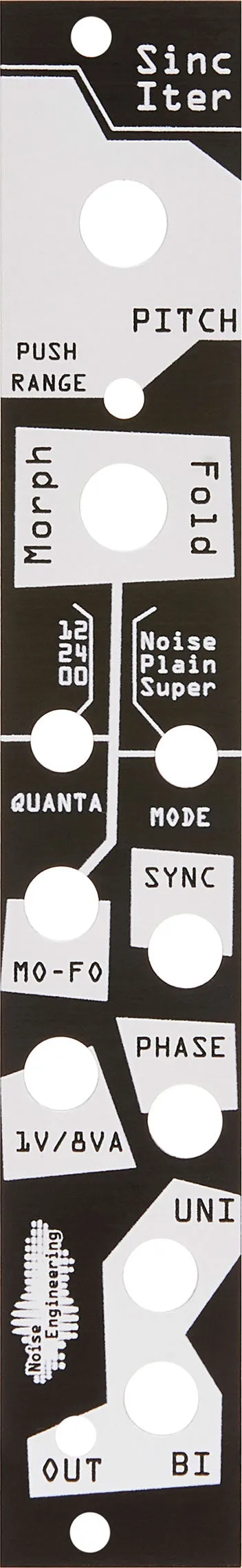 Noise Engineering Sinc Iter Black/ Blind Panel