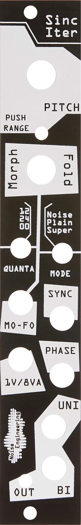 Noise Engineering Sinc Iter Black/ Blind Panel