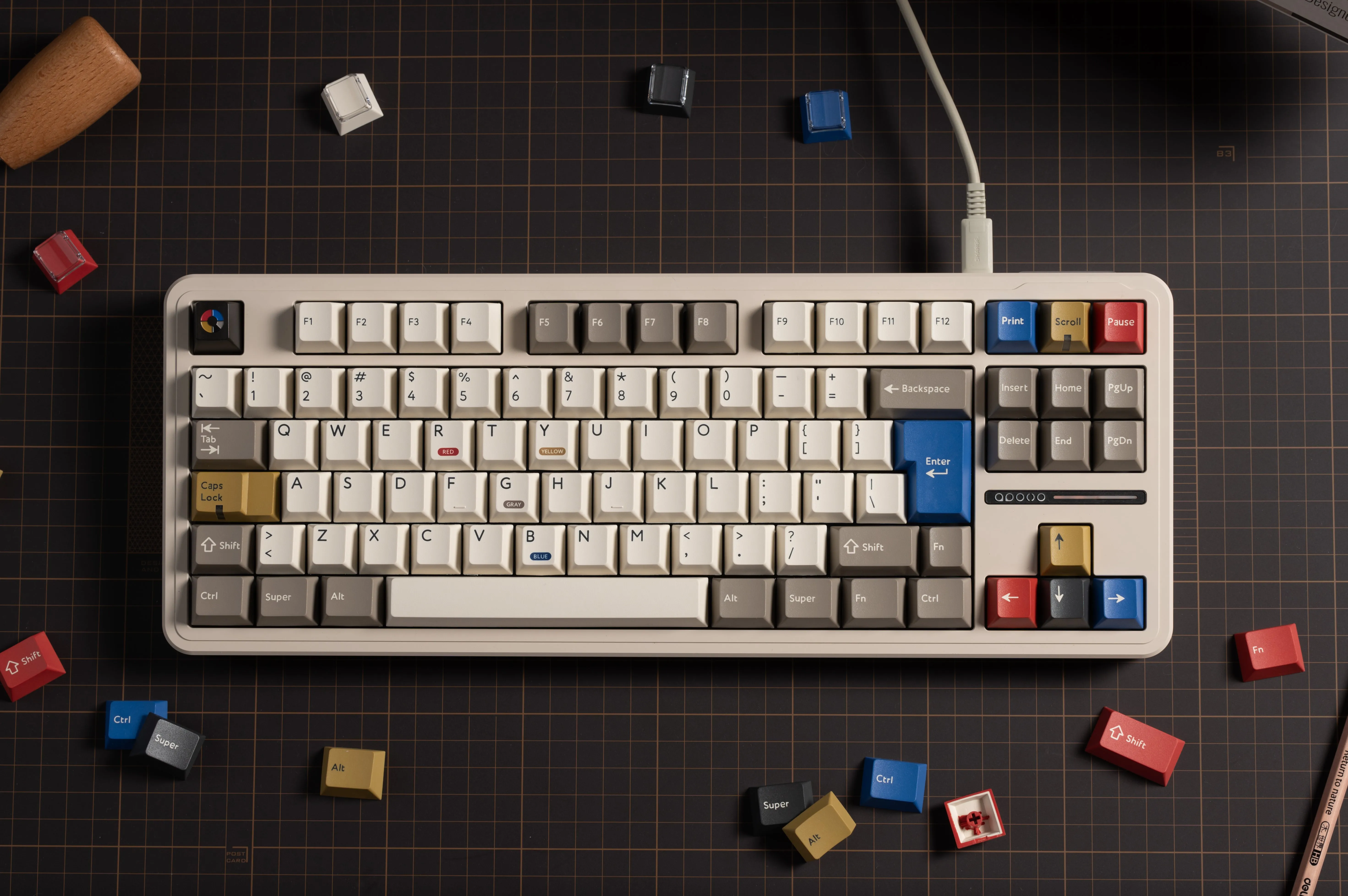 PBTfans Retro 100 Keycap Set