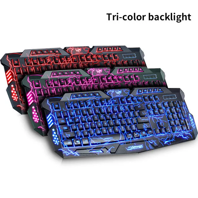 Powstro Mechanical LED Gaming Keyboard & Mouse