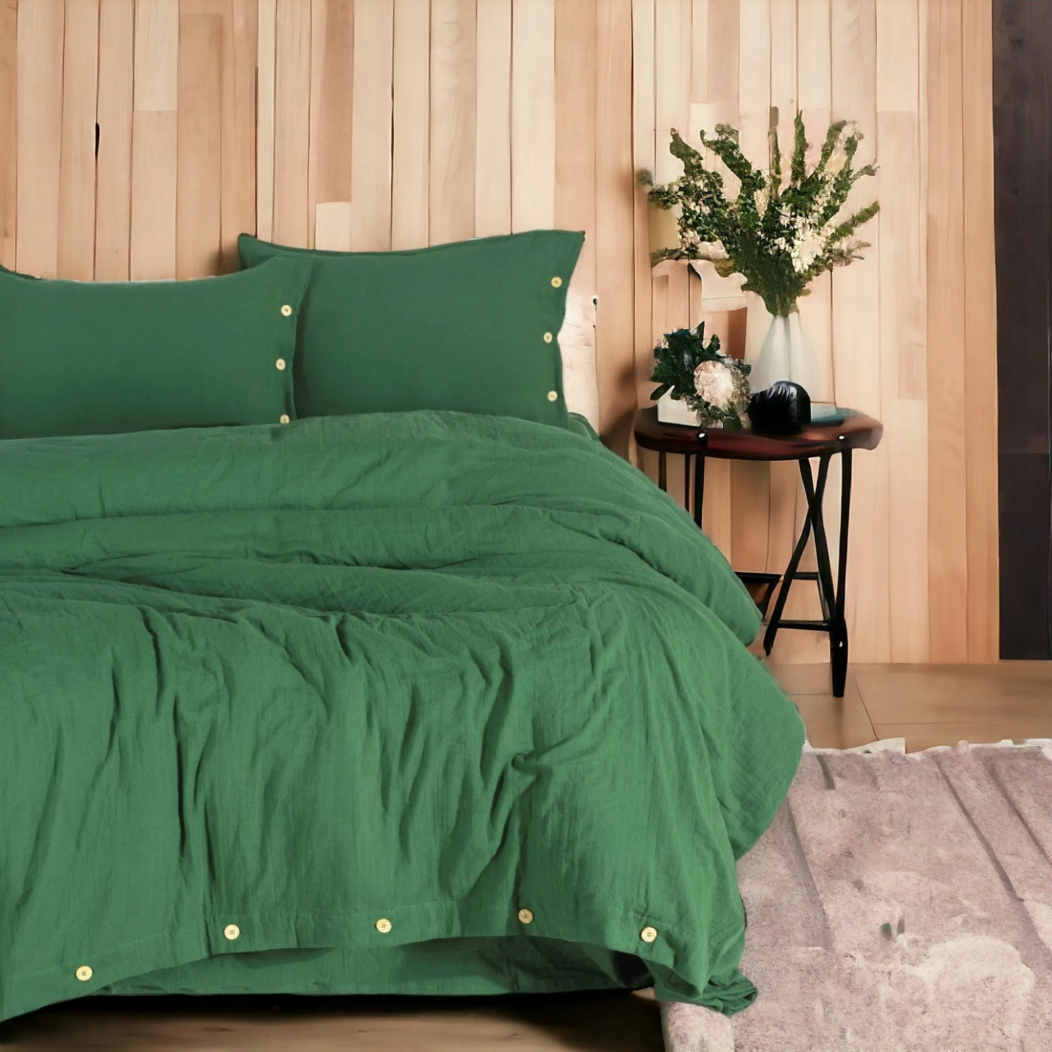 Premium Quality Organic Cotton Muslin Hand Made Duvet Set