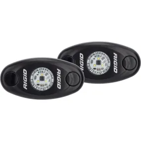RIGID A-Series LED Light High Power Amber Black Housing Pair