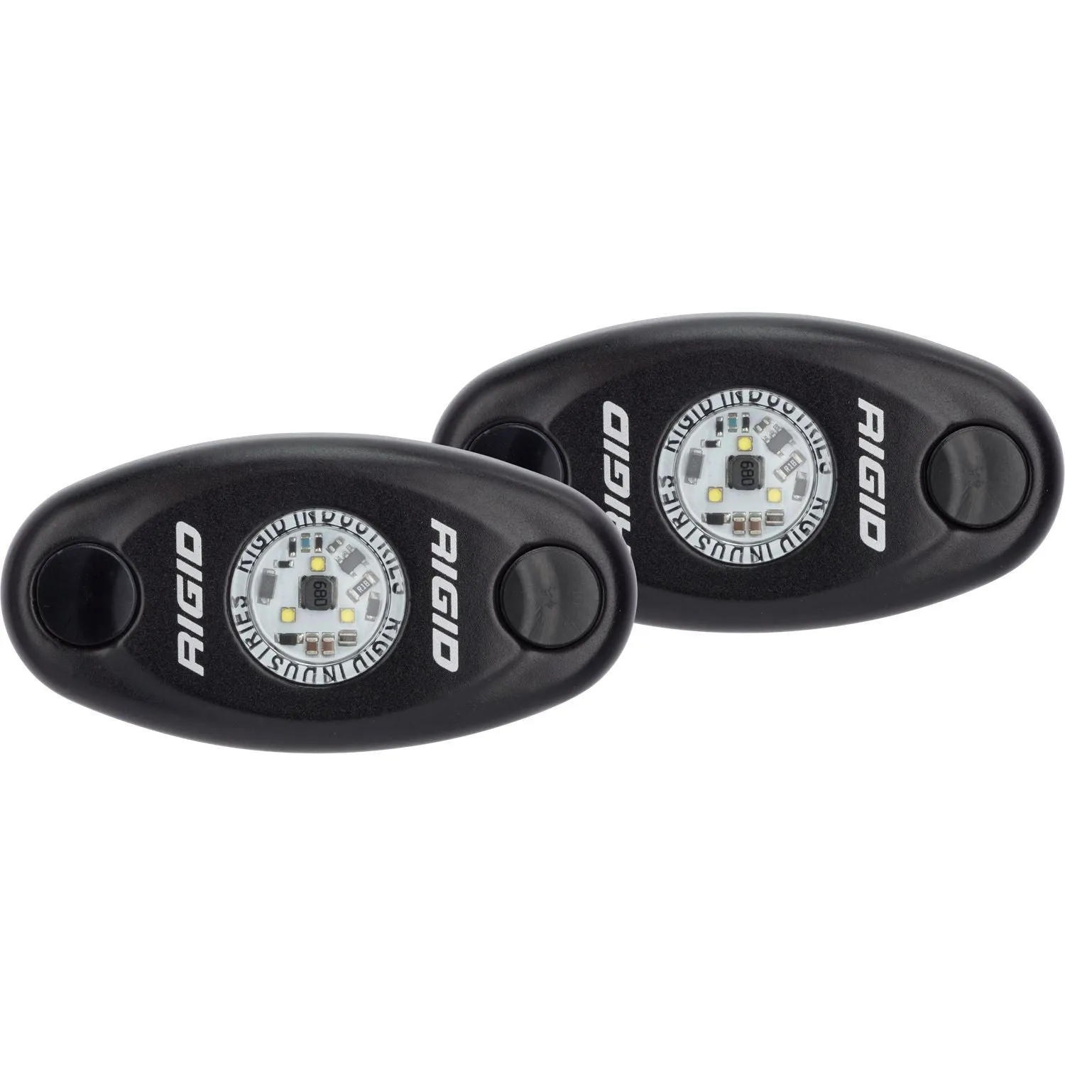 RIGID A-Series LED Light High Power Amber Black Housing Pair