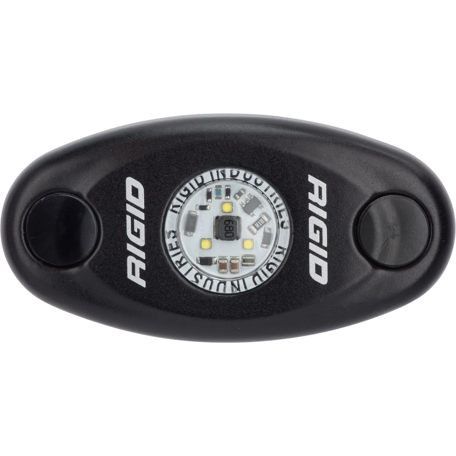 RIGID A-Series LED Light High Power Red Black Housing Single