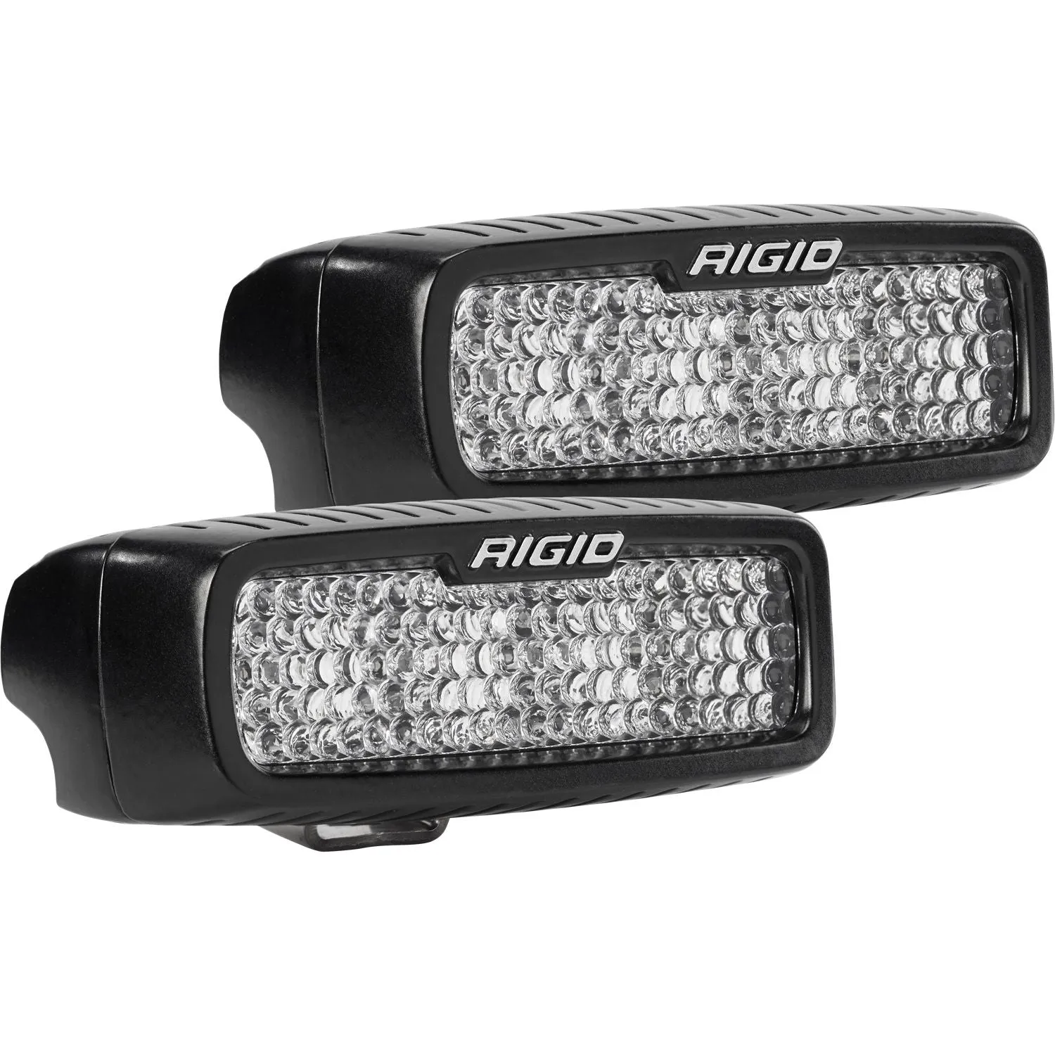RIGID SR-Q Series PRO Flood Diffused Surface Mount Black Housing Pair