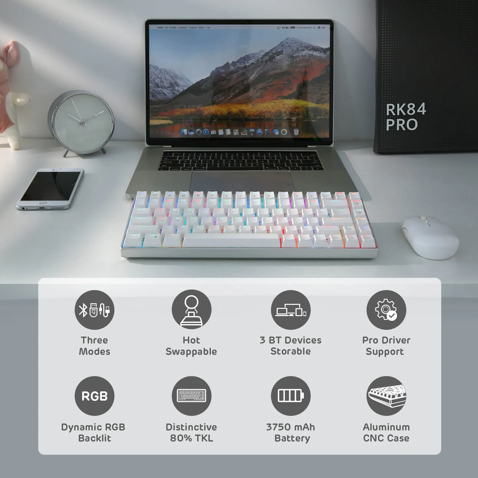 RK84 Pro 75% Wireless Mechanical Keyboard (Open-Box)