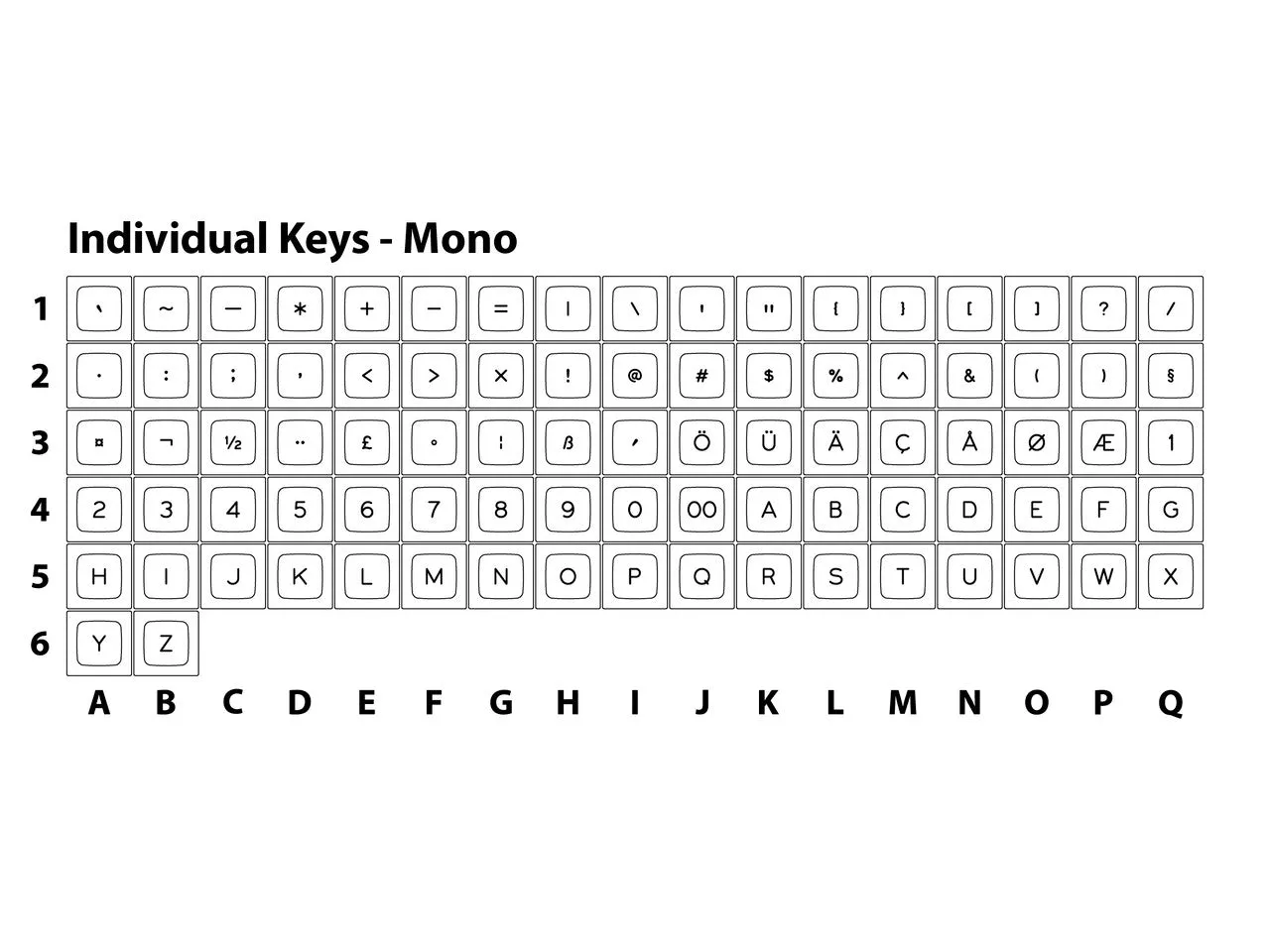 SA-P Flex Individual Keys