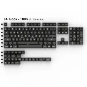SA White on Black (WoB) - Single Keycaps
