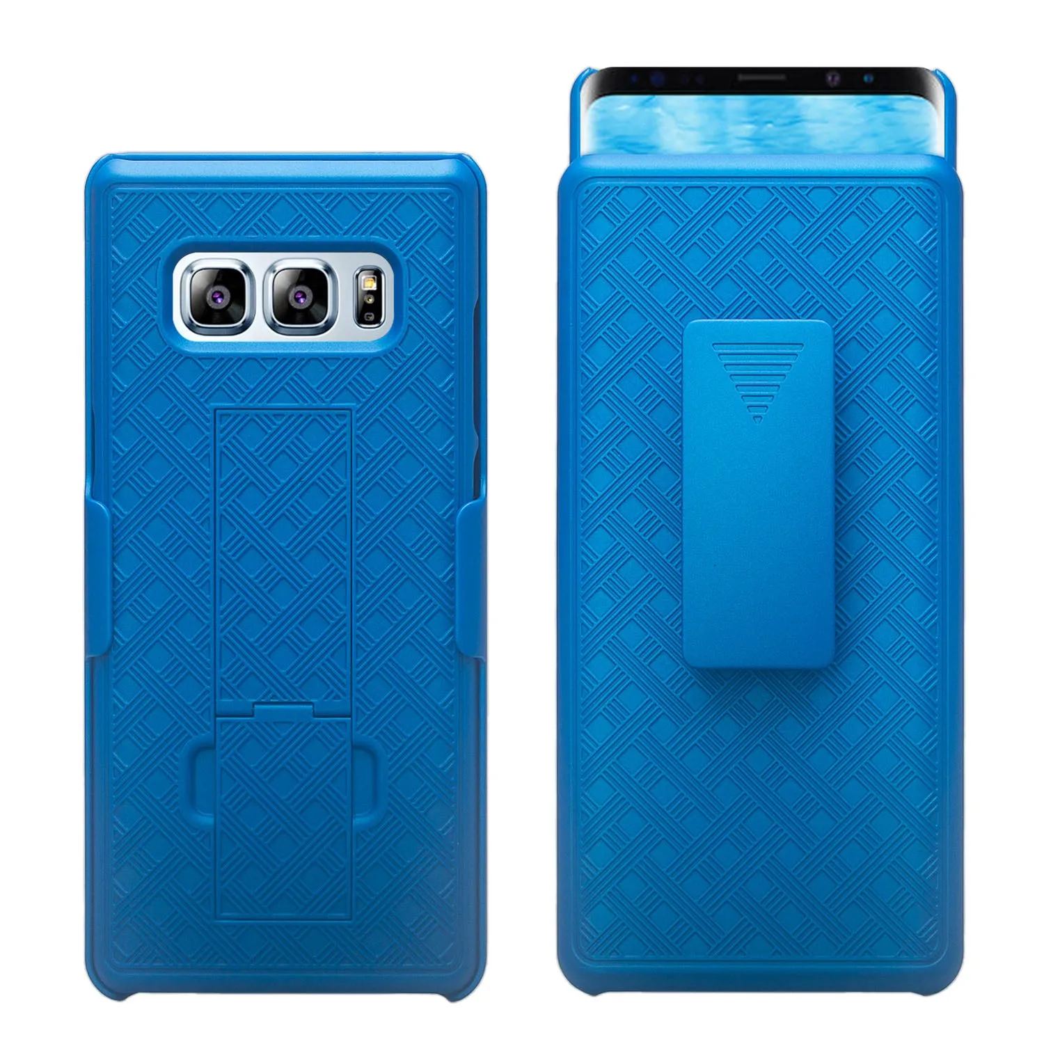 Samsung Galaxy Note 8 Case, Rugged Slim Rotating Swivel Lock Holster Shell Combo Case for Galaxy Note 8 - Blue