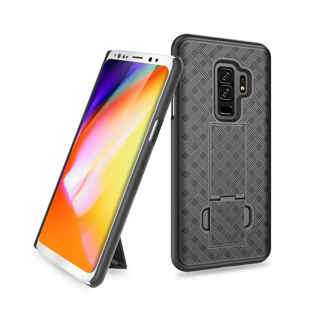 Samsung Galaxy S9 Plus Case, SM-G965U Case, Rugged Slim Rotating Swivel Lock Holster Shell Combo Case for Galaxy S9 Plus