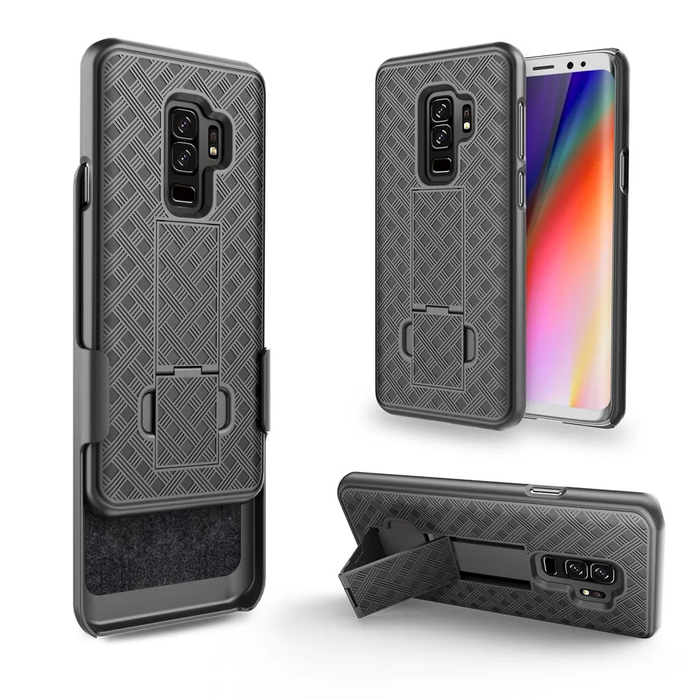 Samsung Galaxy S9 Plus Case, SM-G965U Case, Rugged Slim Rotating Swivel Lock Holster Shell Combo Case for Galaxy S9 Plus