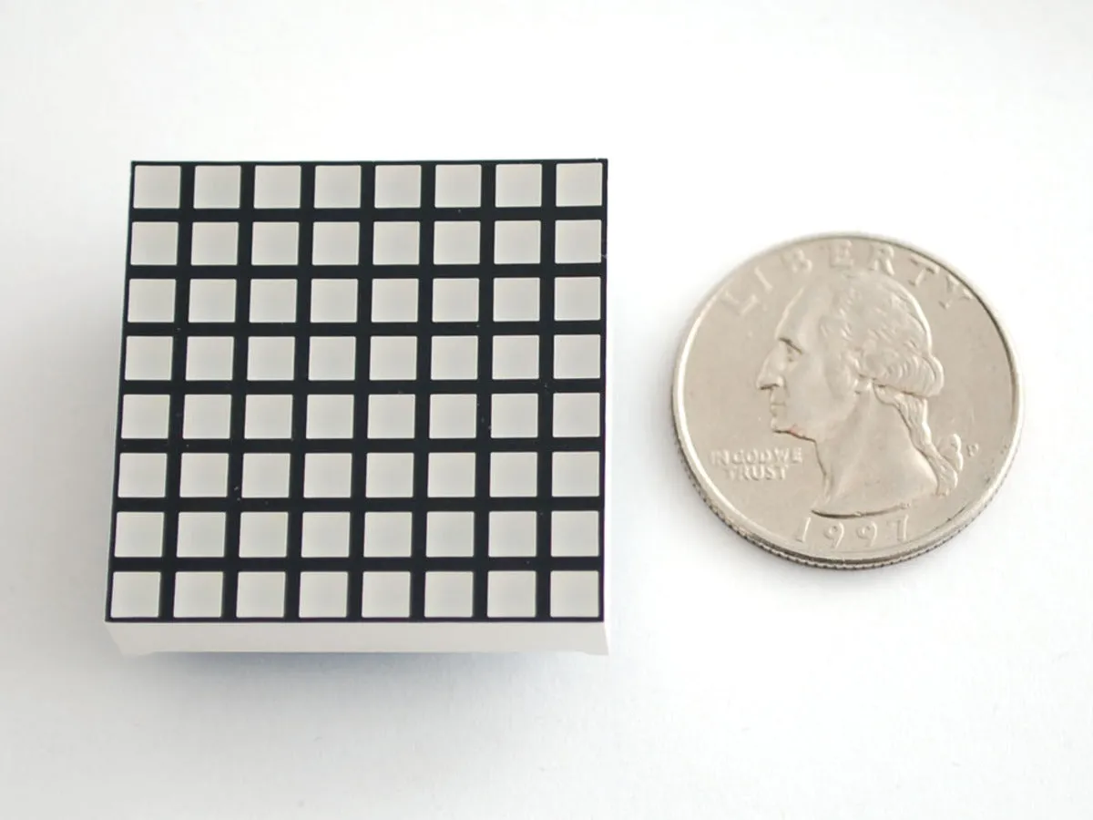 Small 1.2\" 8x8 Bi-Color (Red/Green) Square LED Matrix"