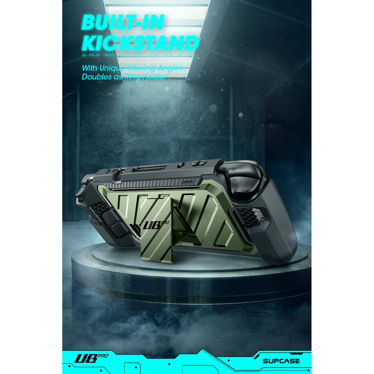 Steam Deck Unicorn Beetle PRO Rugged Kickstand Case-Metallic Green