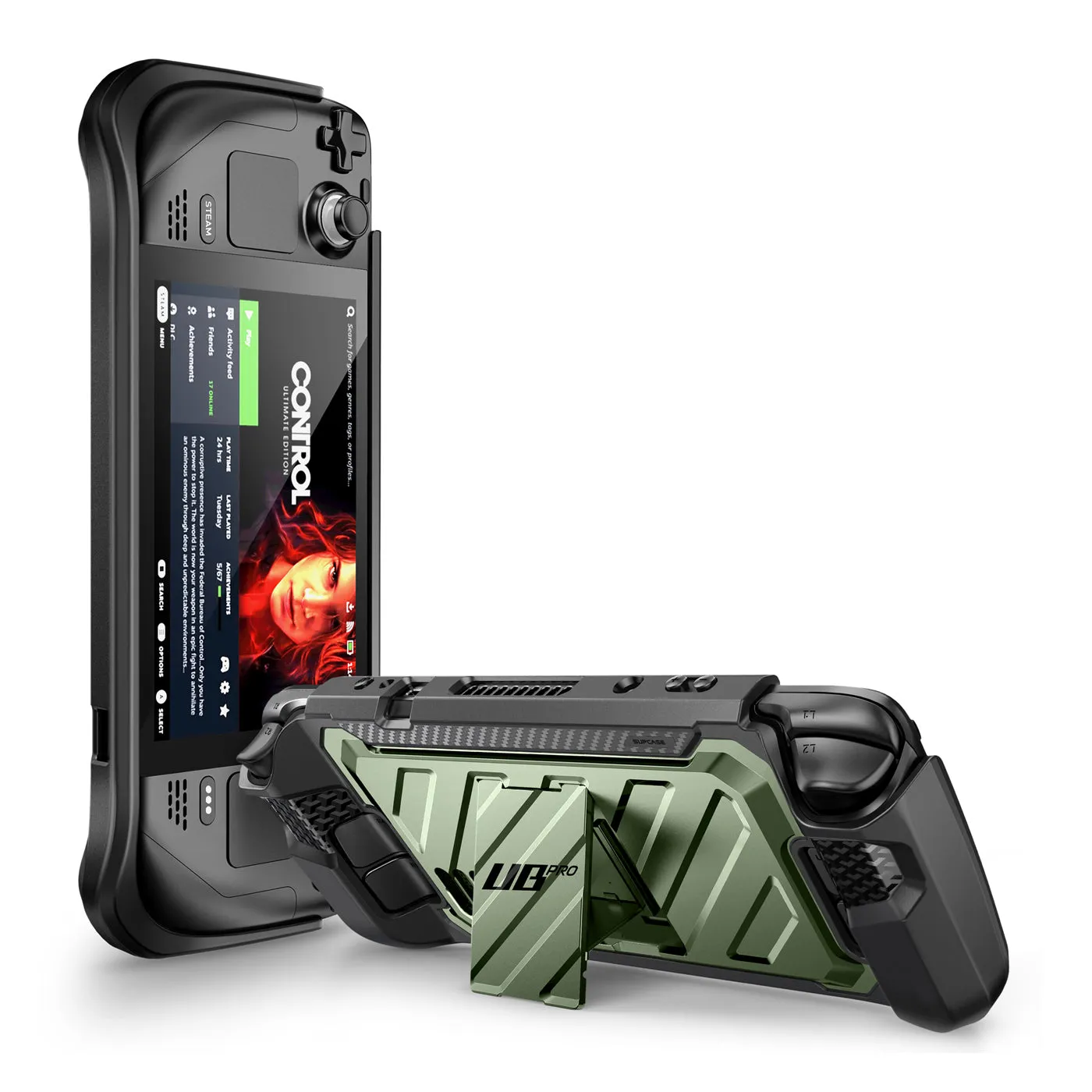 Steam Deck Unicorn Beetle PRO Rugged Kickstand Case-Metallic Green