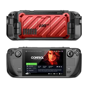 Steam Deck Unicorn Beetle PRO Rugged Kickstand Case-Metallic Red