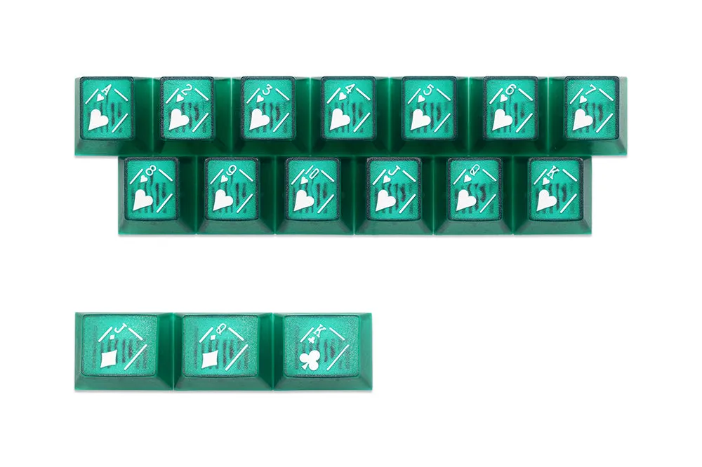 Taihao Cubic Playing Cards doubleshots keycaps gaming keys OEM mechanical keyboards keycaps profile Blue Grey Red Green Purple