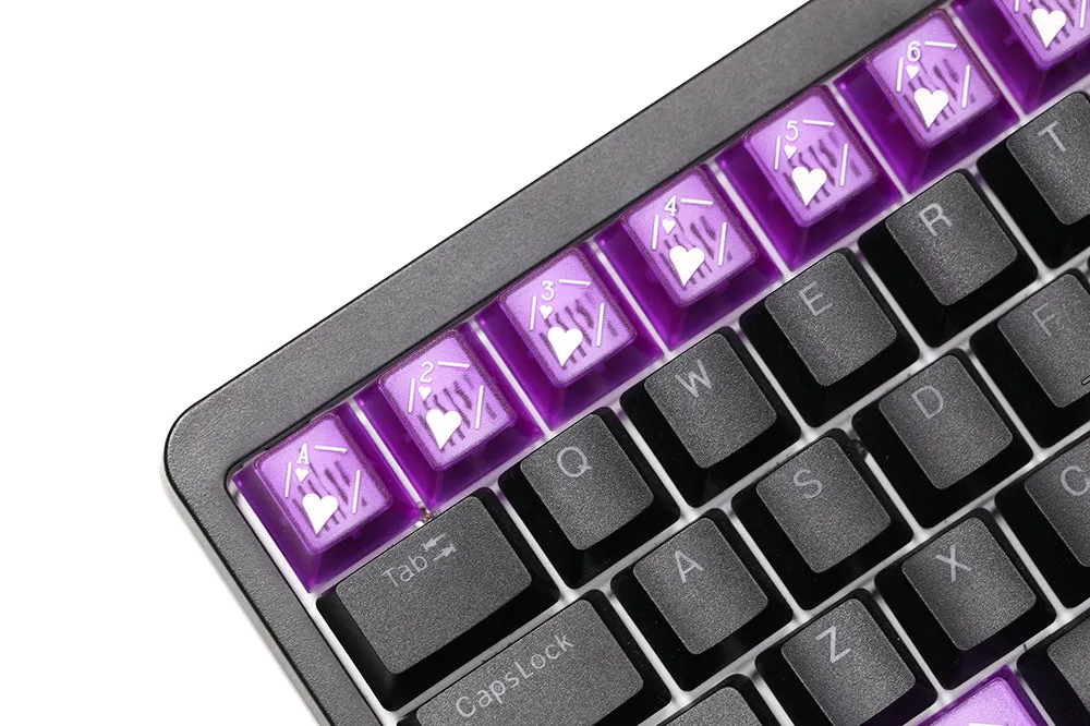 Taihao Cubic Playing Cards doubleshots keycaps gaming keys OEM mechanical keyboards keycaps profile Blue Grey Red Green Purple