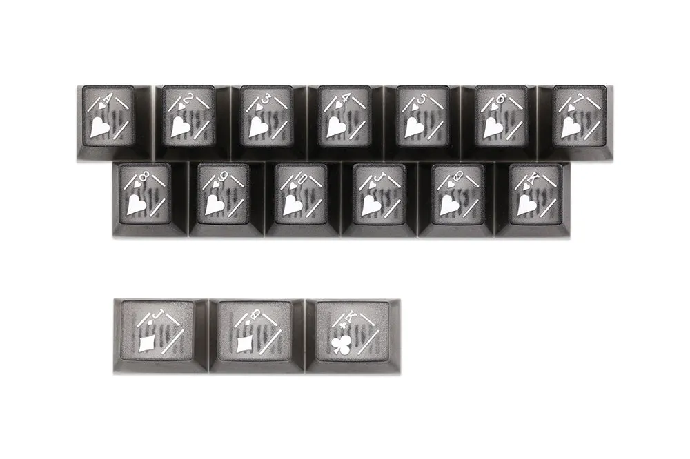 Taihao Cubic Playing Cards doubleshots keycaps gaming keys OEM mechanical keyboards keycaps profile Blue Grey Red Green Purple
