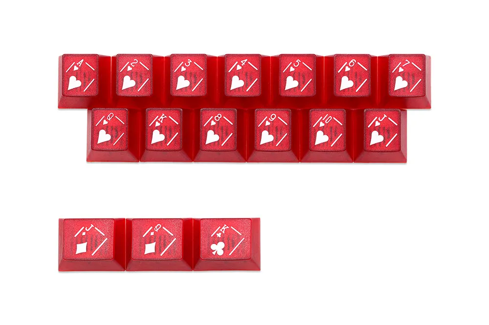 Taihao Cubic Playing Cards doubleshots keycaps gaming keys OEM mechanical keyboards keycaps profile Blue Grey Red Green Purple